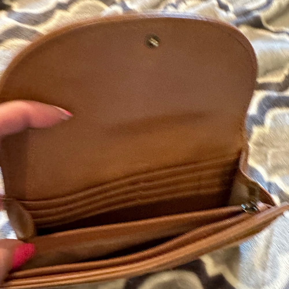 The Sak embossed camel leather wallet w button closure - Picture 6 of 6